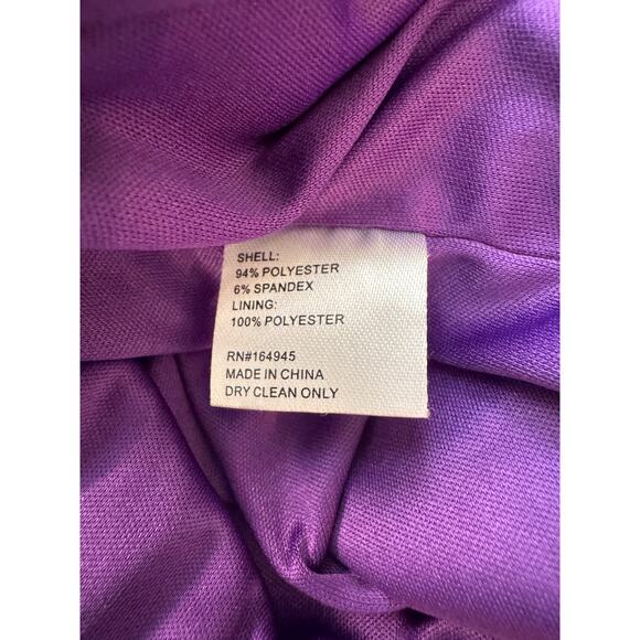 TOCCIN X RTR Purple Sequin Thigh-High Slit Asymmetrical Bodycon Dress Size 2 - Picture 8 of 8